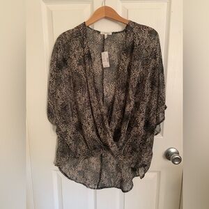 Maurices | Sheer Snakeskin Blouse Size Medium